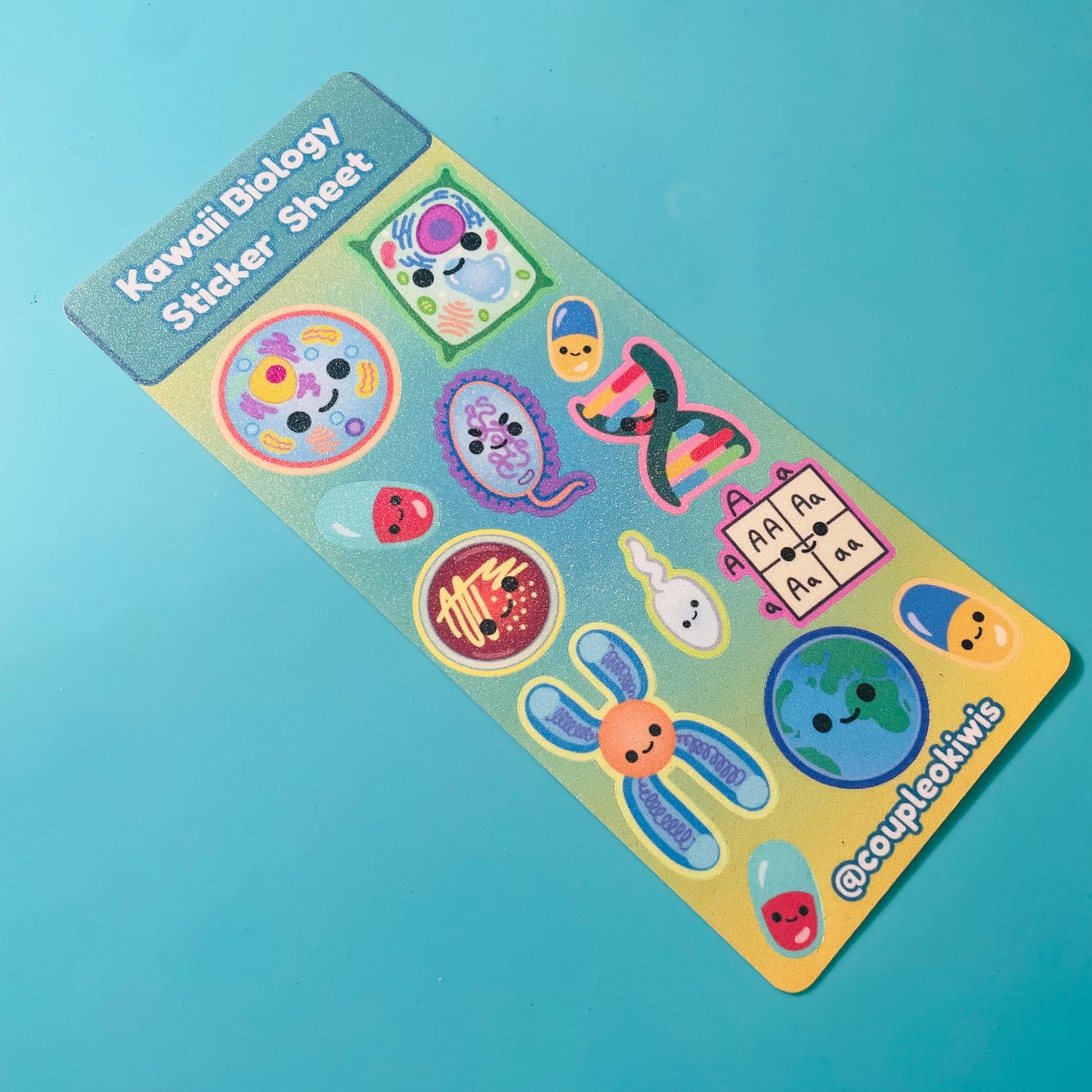 Kawaii Biology Sticker Sheet