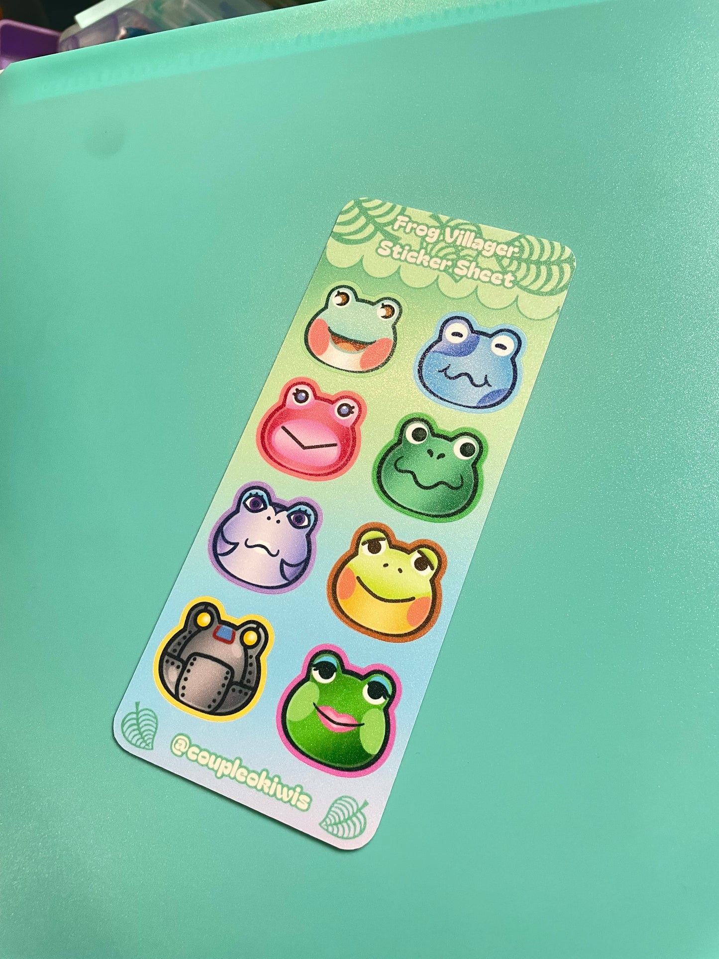 AC Frog Villager Sticker Sheet